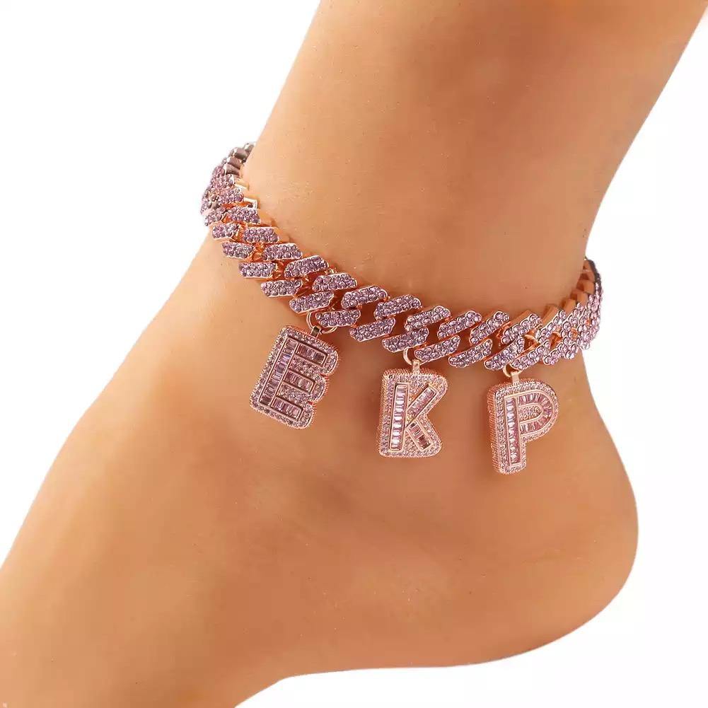 CUSTOM CUBAN LINK NAME ANKLET - officialdripdoll