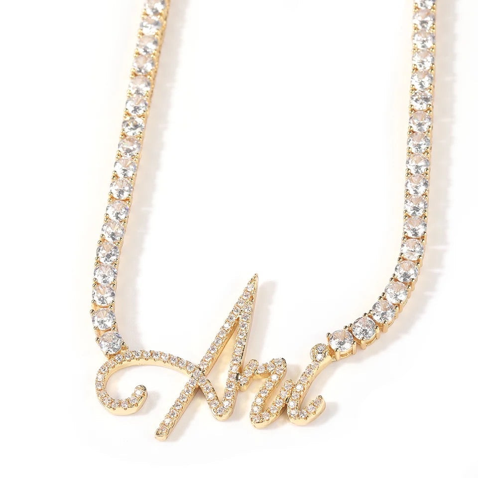 PRETTY GIRL CUSTOM TENNIS CHAIN