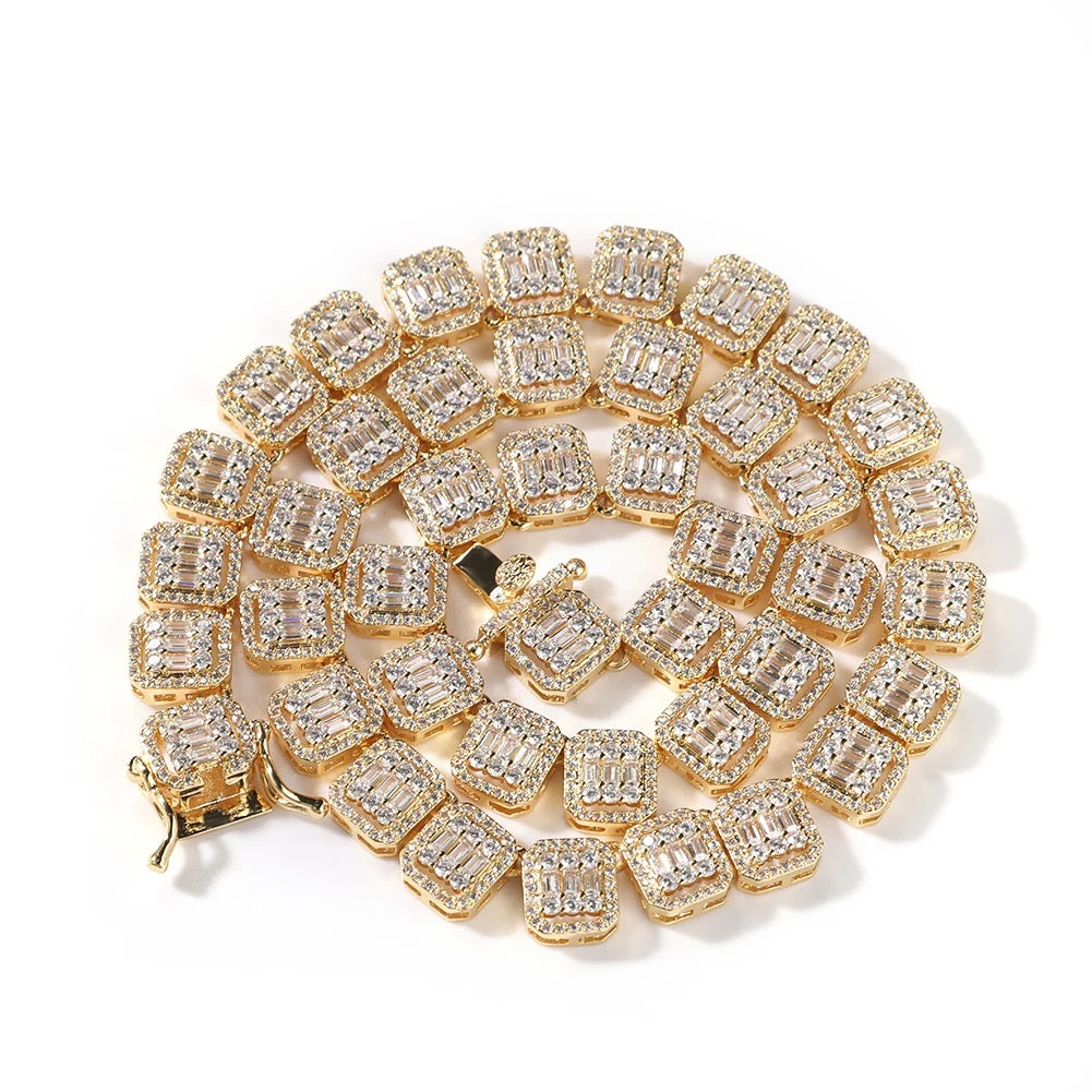 FROSTED BAGUETTE NECKLACE - officialdripdoll