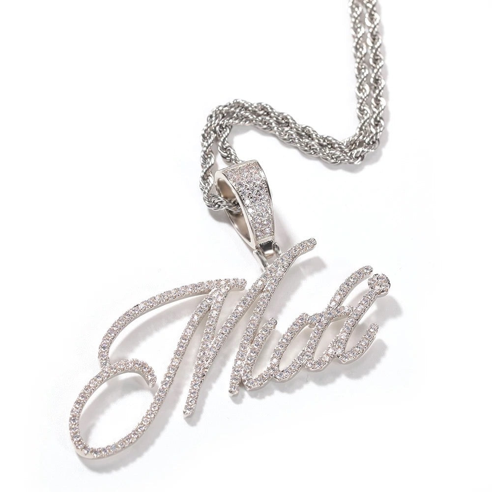 CUSTOM CURSIVE PENDANT CHAIN
