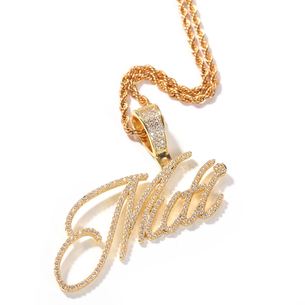 CUSTOM CURSIVE PENDANT CHAIN