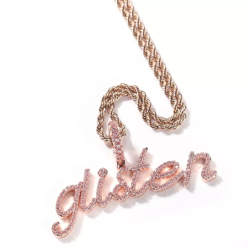 CUSTOM CURSIVE PENDANT CHAIN