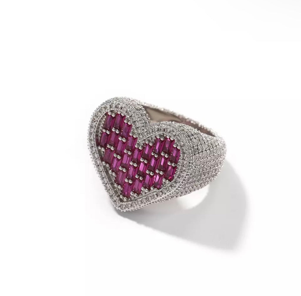 BAGUETTE HEART RING