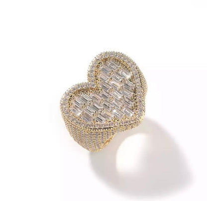 BAGUETTE HEART RING