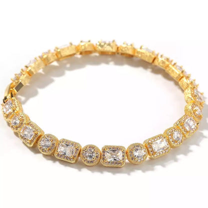 CIRCLE & SQUARE DIAMOND BRACELET