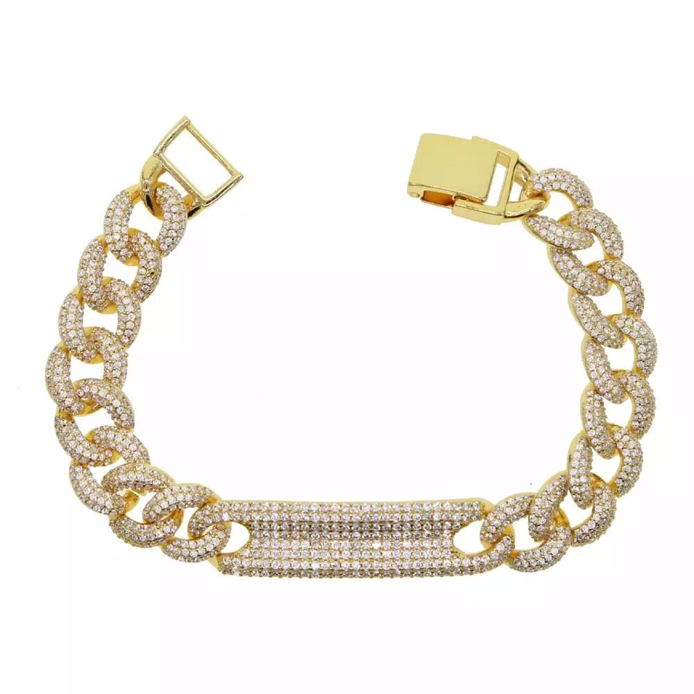 BAR CHARM CUBAN BRACELET