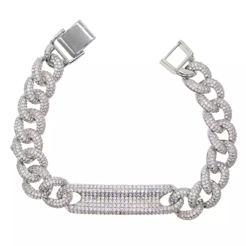 BAR CHARM CUBAN BRACELET