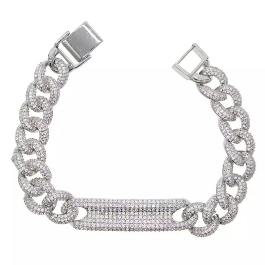 BAR CHARM CUBAN BRACELET