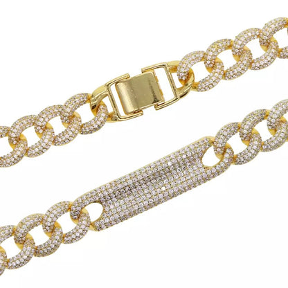 BAR CHARM CUBAN BRACELET