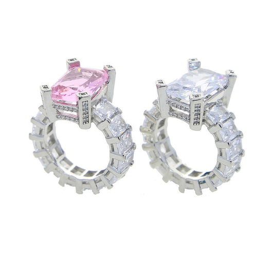 EMERALD CUT BLING RING