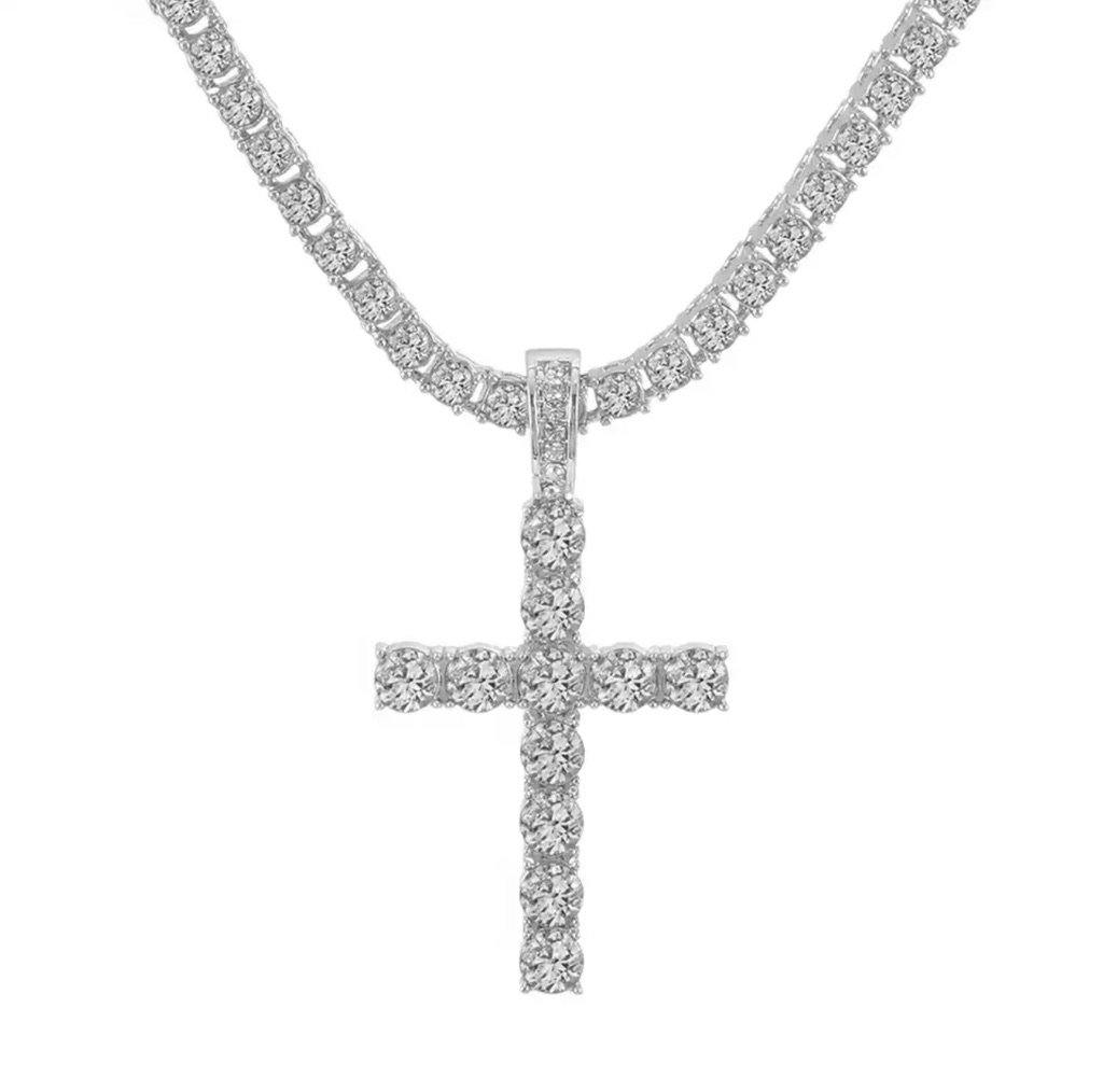 CROSS TENNIS CHAIN NECKLACE - officialdripdoll